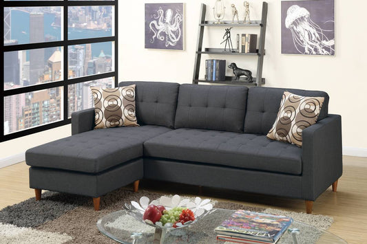 2 Pc Sectional F7094 Blue-Grey