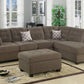 F7139 Reversible Charcoal Tufted Sectional