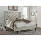 7534 Wing Back Upholstered Platform Bed - 4 Sizes