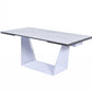 Modrest Baldwin White Ceramic Extendable Dining Table