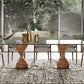 Cleveland Glass & Walnut Contemporary Dining Set