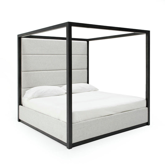 Manhattan King Gray Canopy Bed 81407