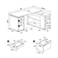 Yvette Desk Weathered Grey 800518