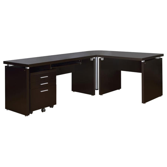 Skylar Home Office Desk Collection - Cappuccino Finish