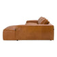 Cambria Modern RAF Cognac Leather Sectional