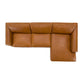 Cambria Modern RAF Cognac Leather Sectional