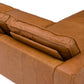 Cambria Modern RAF Cognac Leather Sectional