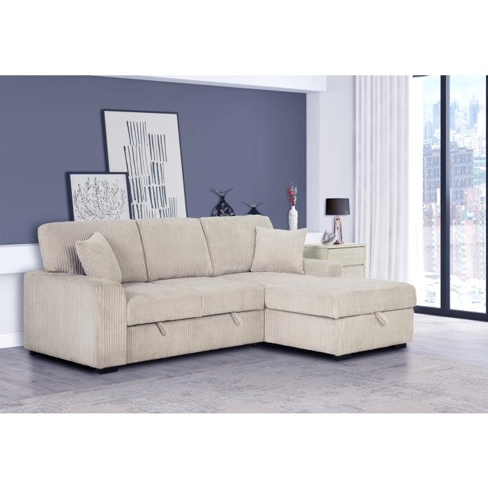 Pull Out Sectional Sleeper + Storage - 5 Colors