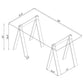 Amaturo Modern Writing Desk - Clear Acrylic & Glass