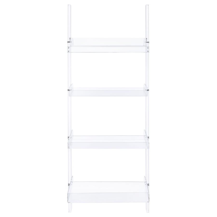 Amaturo Clear 4 Shelf Ladder Bookcase