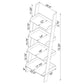 Amaturo Clear 4 Shelf Ladder Bookcase