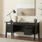 Goodson Double Pedestal Black Computer Desk