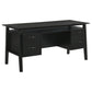 Goodson Double Pedestal Black Computer Desk