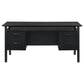 Goodson Double Pedestal Black Computer Desk