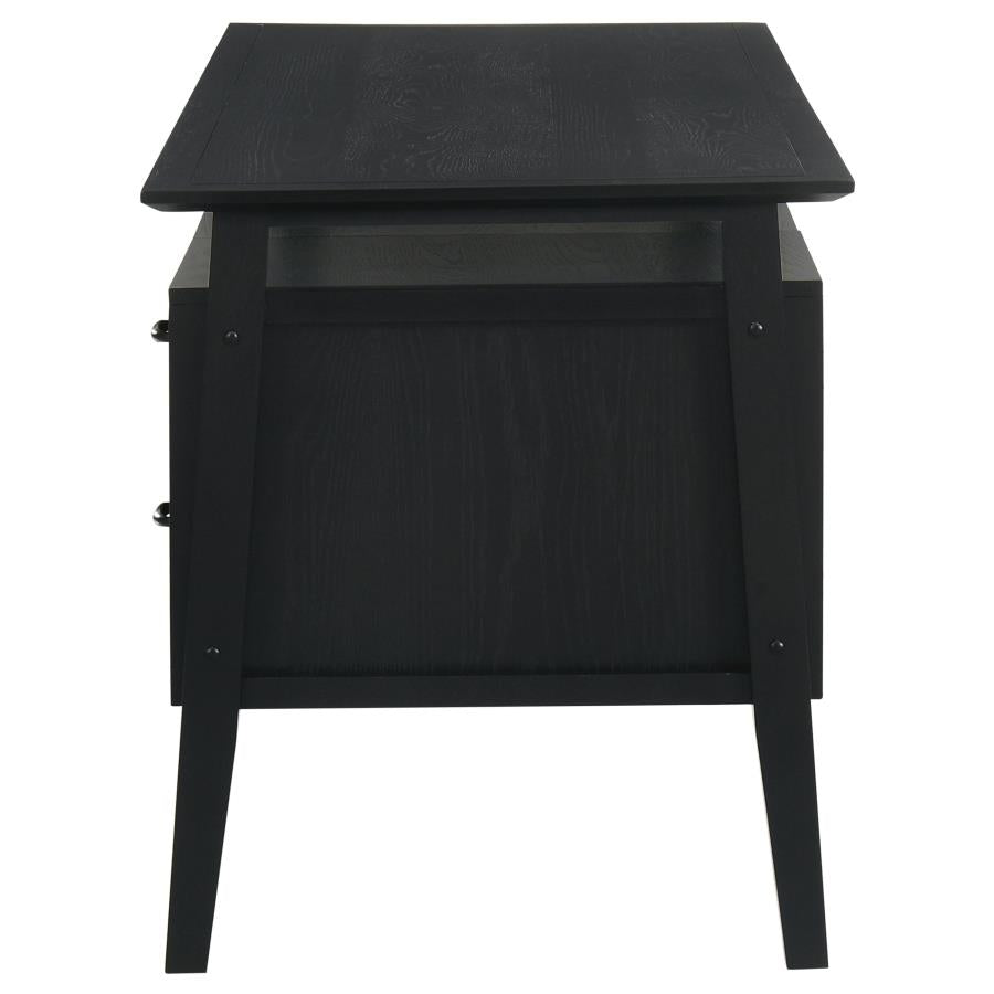 Goodson Double Pedestal Black Computer Desk