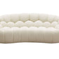 Yolonda Modern Curved Off-White Loveseat