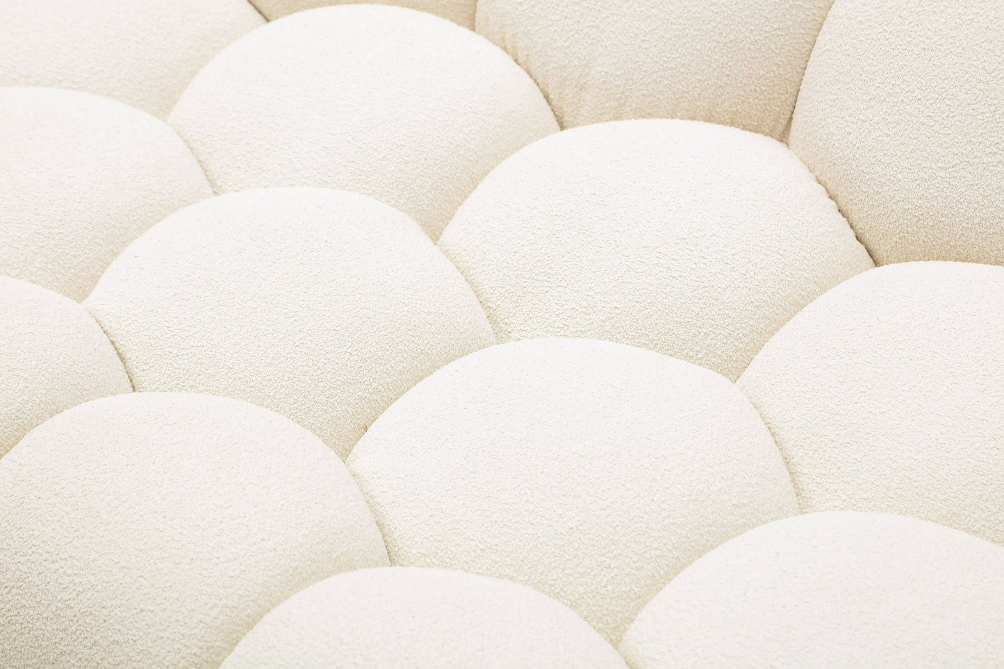 Yolonda Modern Curved Off-White Loveseat