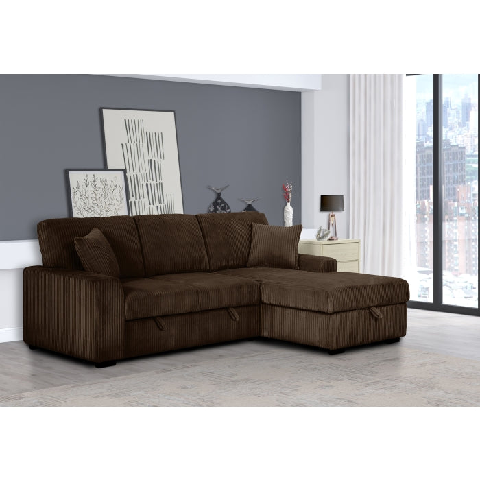 Pull Out Sectional Sleeper + Storage - 5 Colors
