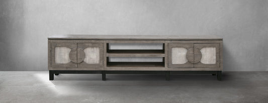 Cosala 93" TV Stand Distressed Finish - 4 Colors