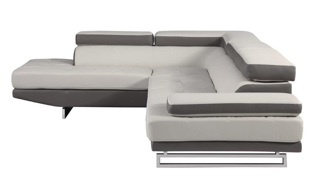 Global United 8136 Two Tone Light Gray Sectional
