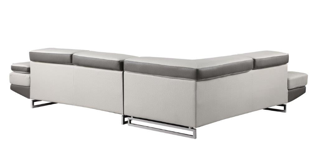 Global United 8136 Two Tone Light Gray Sectional