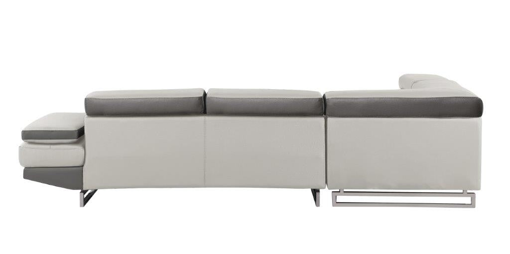 Global United 8136 Two Tone Light Gray Sectional