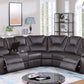 Milton Greens 8188 Breathable Air Leather Manual Sectional