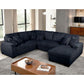 8224 Black U-Shape Sectional