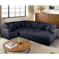 8224 Black U-Shape Sectional