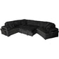 8239 Black Corduroy Modular Sectional