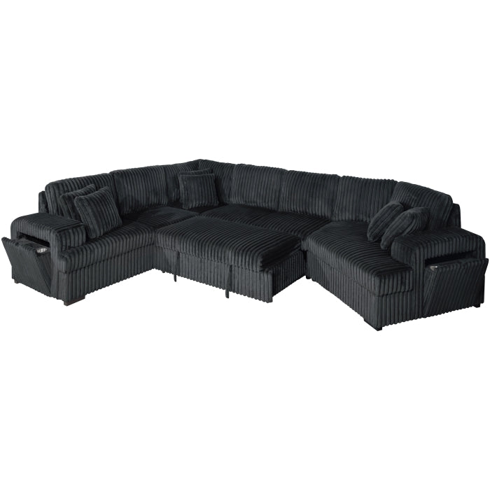 8240 Dark Gray Corduroy Modular Sectional