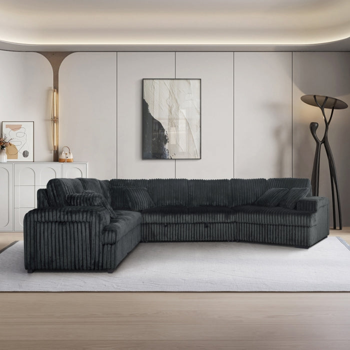 8240 Dark Gray Corduroy Modular Sectional
