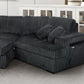 8240 Dark Gray Corduroy Modular Sectional