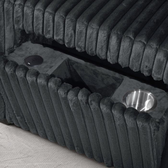 8240 Dark Gray Corduroy Modular Sectional
