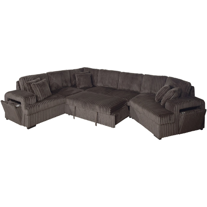 8241 Chocolate Corduroy Modular Sectional