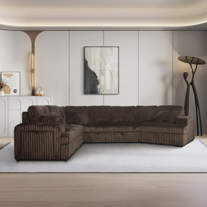 8241 Chocolate Corduroy Modular Sectional