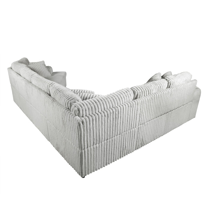 8342 Corduroy 4 Pc Sectional - 2 Colors