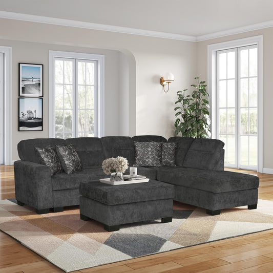 8255 Chenille 4 Pc Sectional