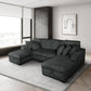 Milton Green Corduroy U-Shaped Pull Out Sectional