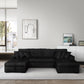 Milton Green Corduroy U-Shaped Pull Out Sectional