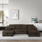 Milton Green Corduroy U-Shaped Pull Out Sectional