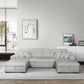 Milton Green Corduroy U-Shaped Pull Out Sectional