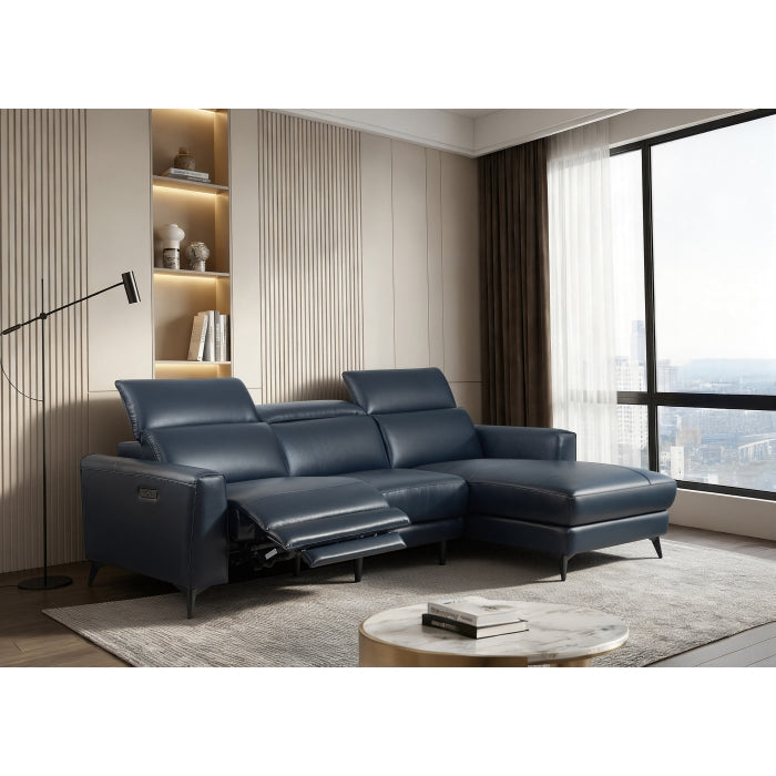 Milton Greens Genuine Leather RHF Chaise Sectional