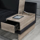 Memphis Black Velvet Reversible Sofa Sectional w/Storage