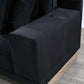 Memphis Black Velvet Reversible Sofa Sectional w/Storage