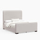 Adele Oatmeal Color Platform Bed - 4 Sizes