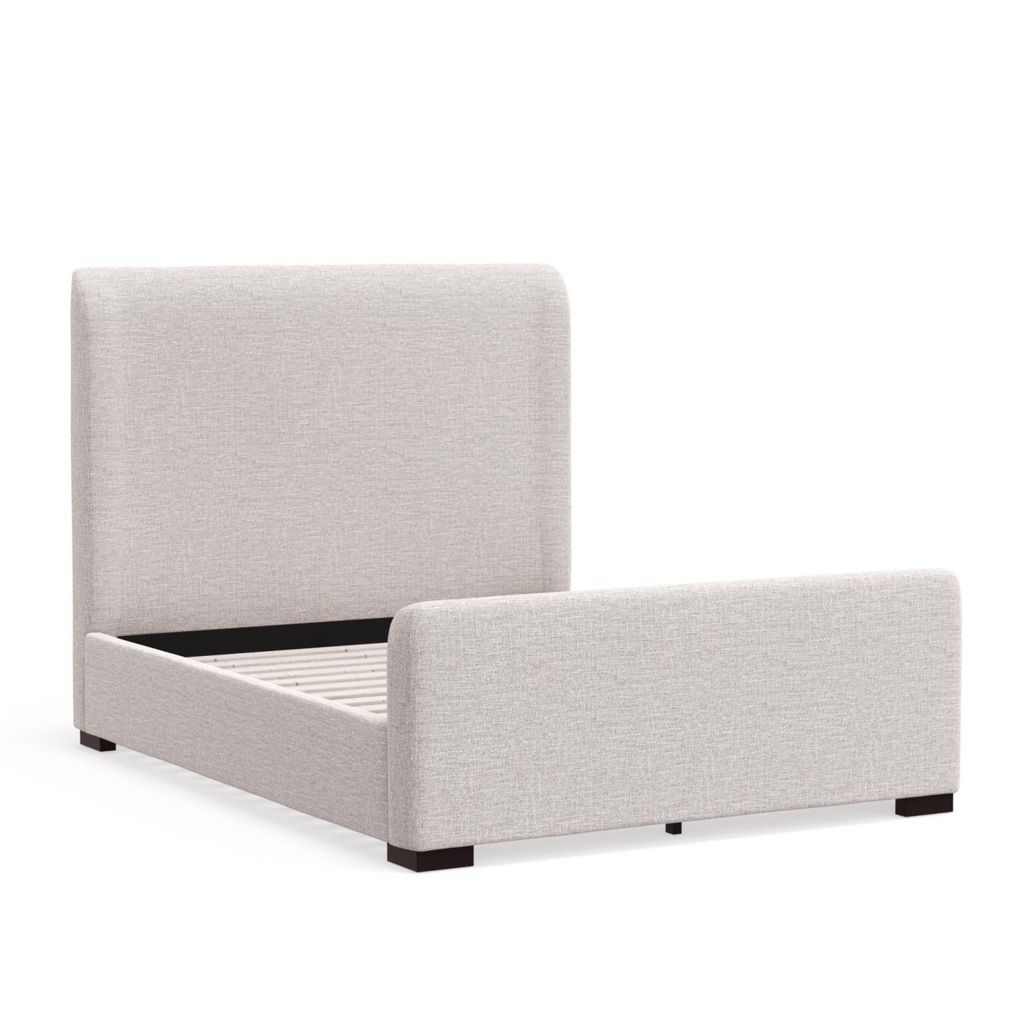 Adele Oatmeal Color Platform Bed - 4 Sizes