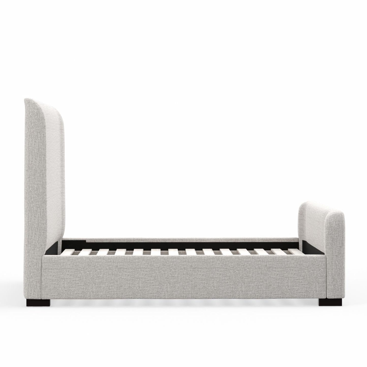 Adele Oatmeal Color Platform Bed - 4 Sizes