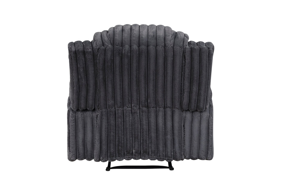 Phyllis Gray Corduroy Recliner 8348DGY-1