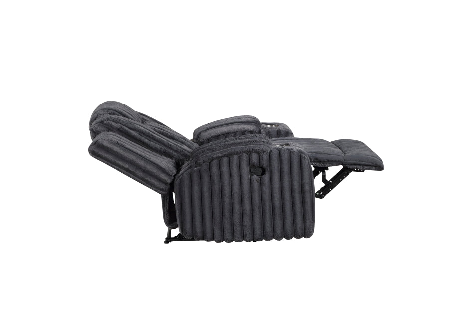 Phyllis Gray Corduroy Recliner 8348DGY-1